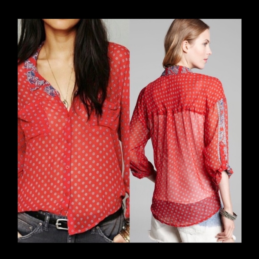 Free People | Easy Rider Blouse - Picture 8 of 8